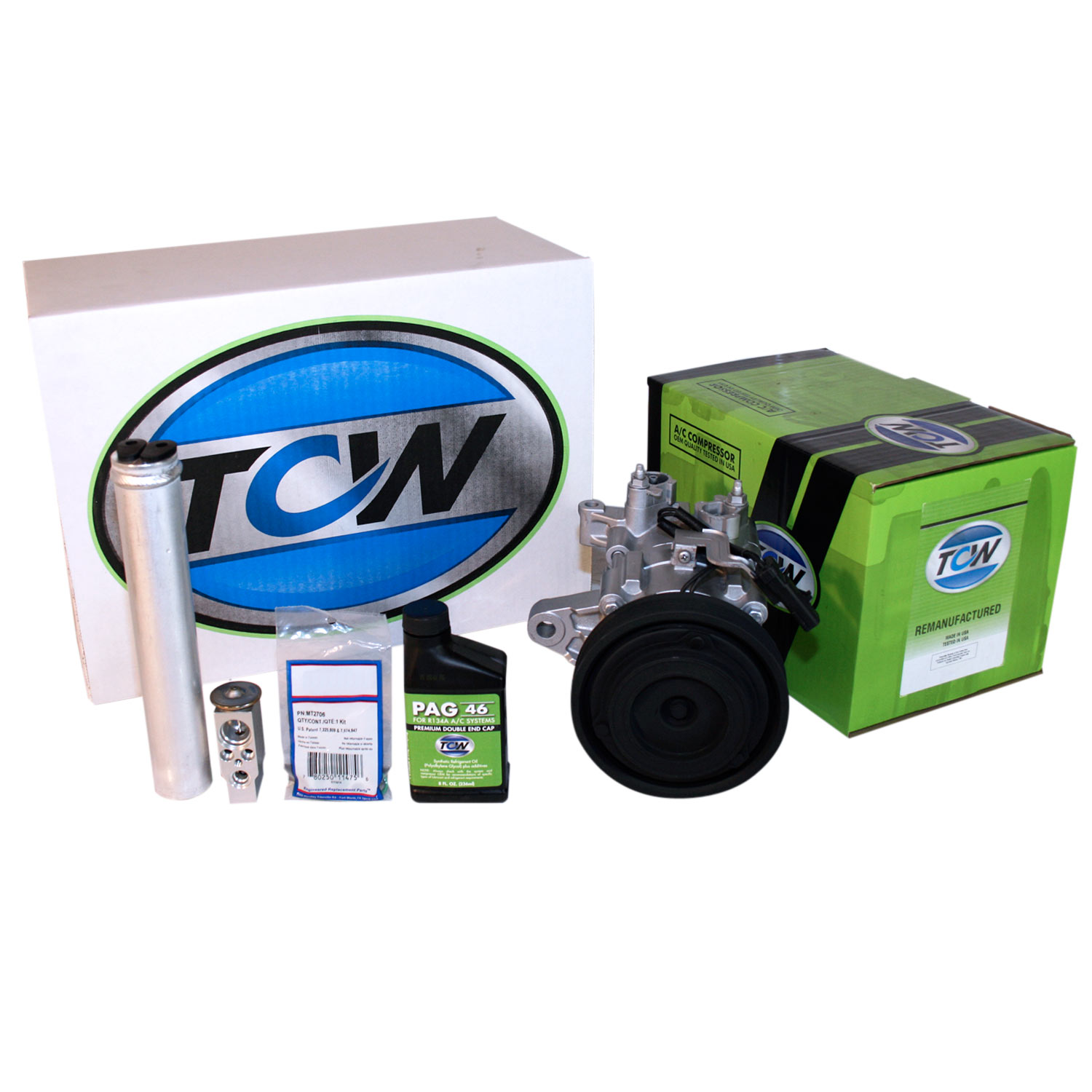 TCW Vehicle A/C Kit K1000279R Remanufactured Product Image field_60b6a13a6e67c