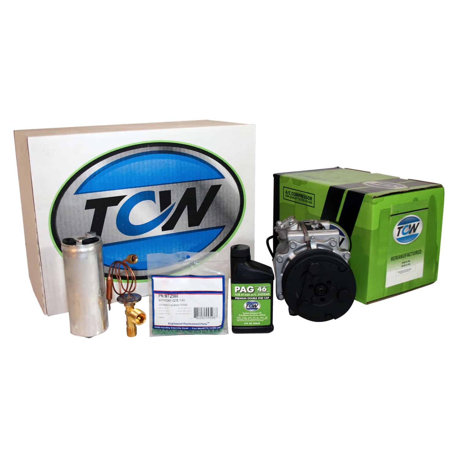 TCW Vehicle A/C Kit K1000305R Remanufactured Product Image field_60b6a13a6e67c