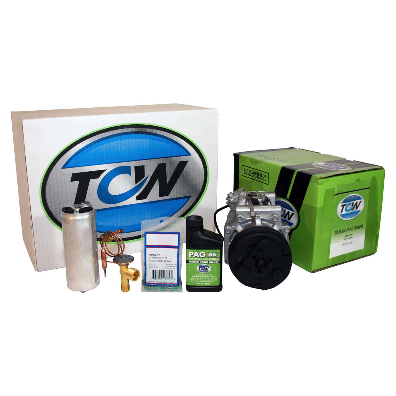 TCW Vehicle A/C Kit K1000308R Remanufactured Product Image field_60b6a13a6e67c