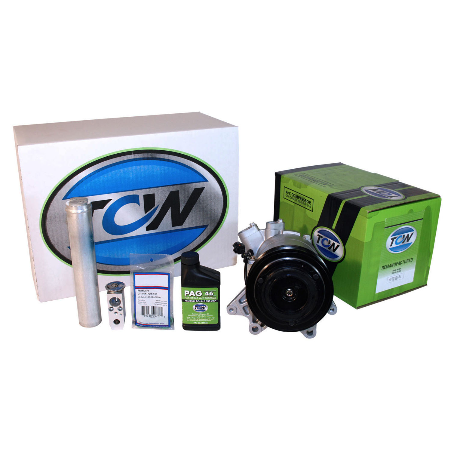 TCW Vehicle A/C Kit K1000344R Remanufactured Product Image field_60b6a13a6e67c