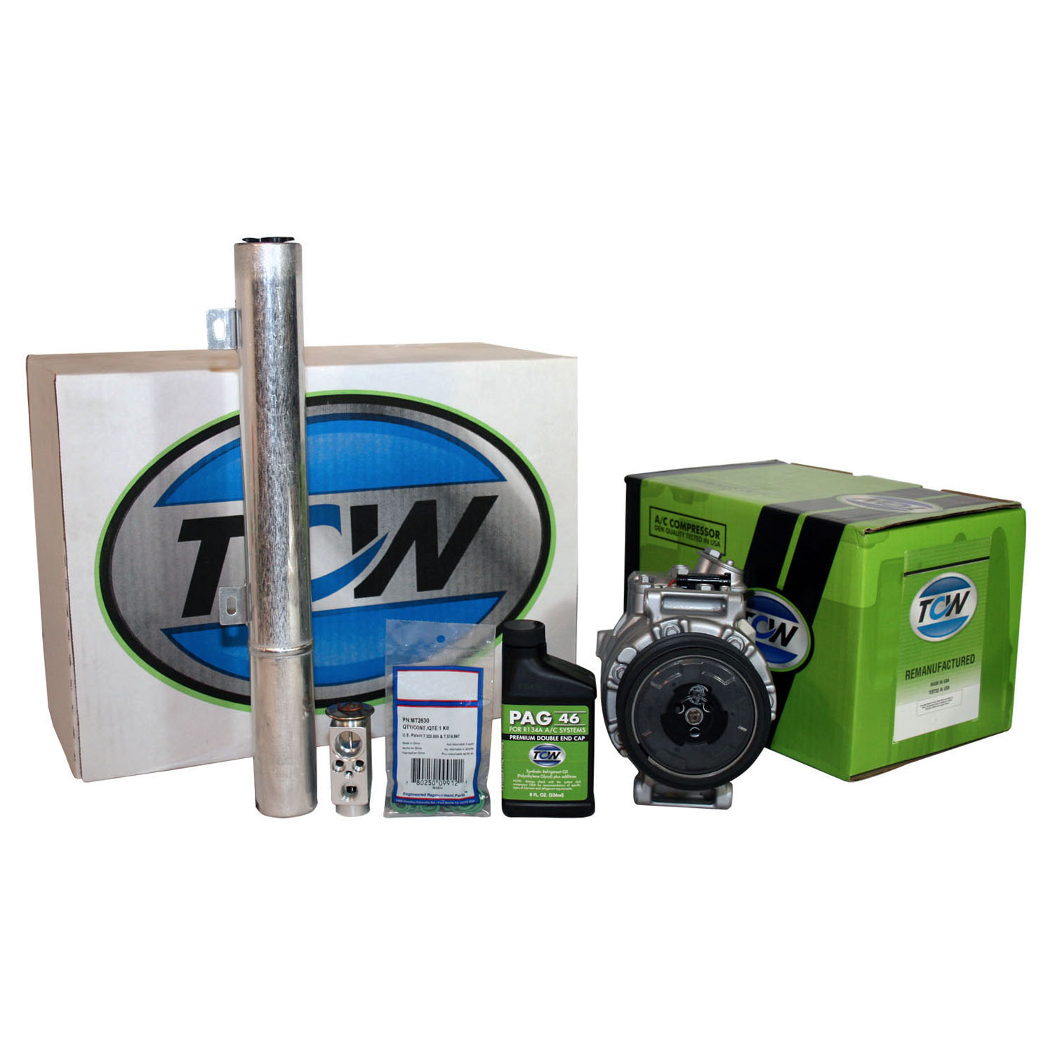 TCW Vehicle A/C Kit K1000417R Remanufactured Product Image field_60b6a13a6e67c