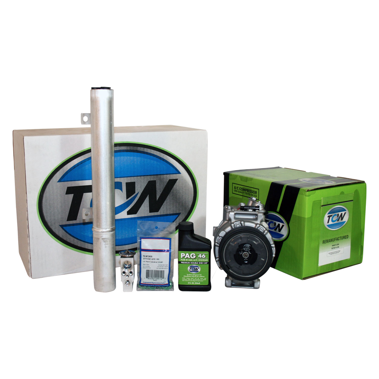 TCW Vehicle A/C Kit K1000418R Remanufactured Product Image field_60b6a13a6e67c