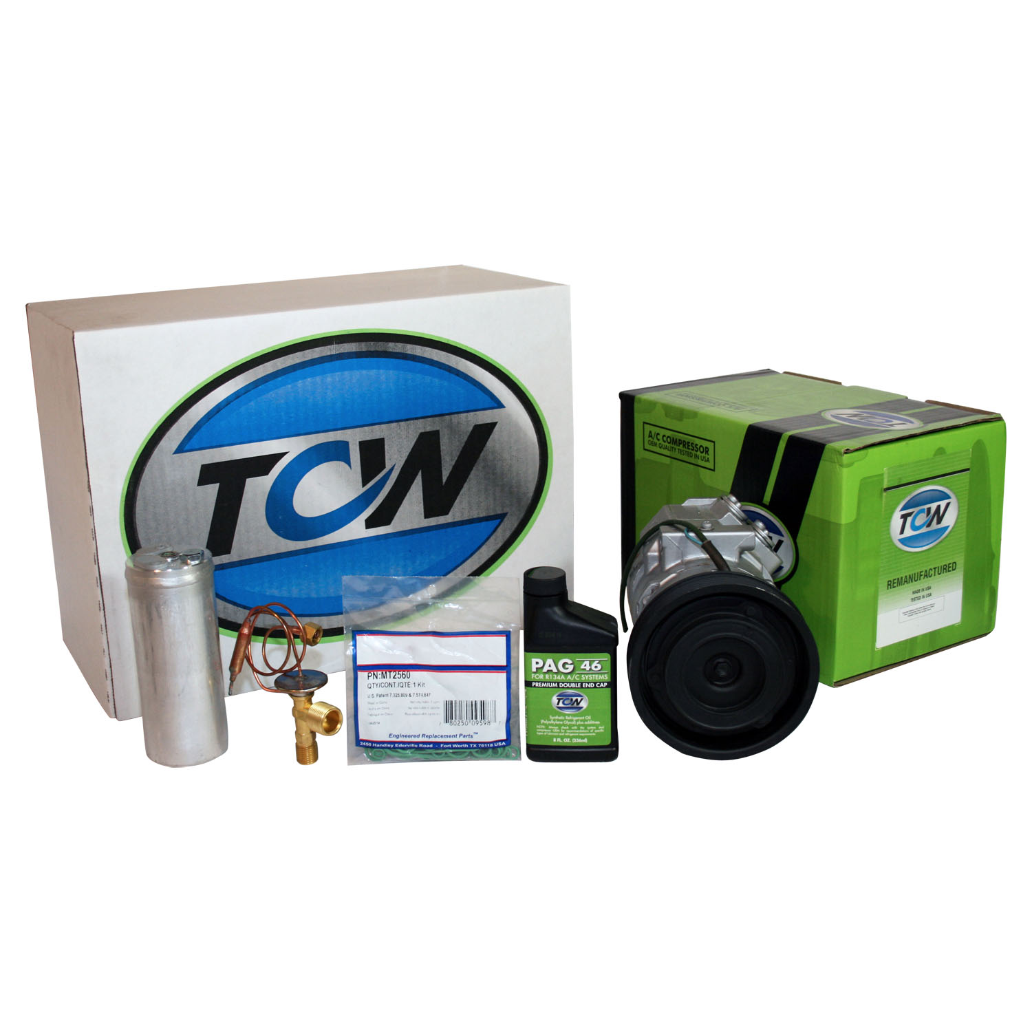 TCW Vehicle A/C Kit K1000447R Remanufactured Product Image field_60b6a13a6e67c