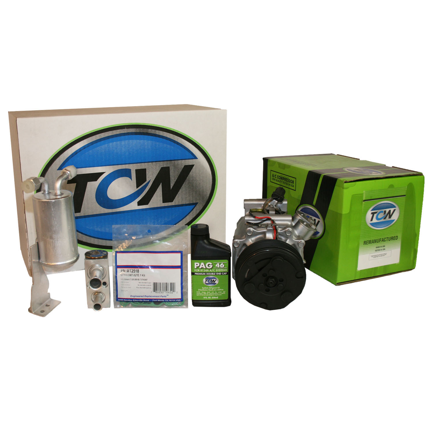 TCW Vehicle A/C Kit K1000467R Remanufactured Product Image field_60b6a13a6e67c