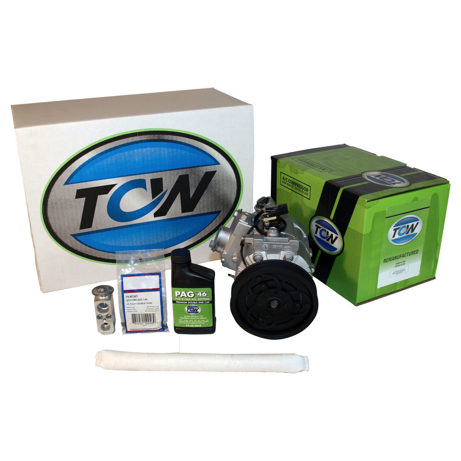 TCW Vehicle A/C Kit K1000480R Remanufactured Product Image field_60b6a13a6e67c