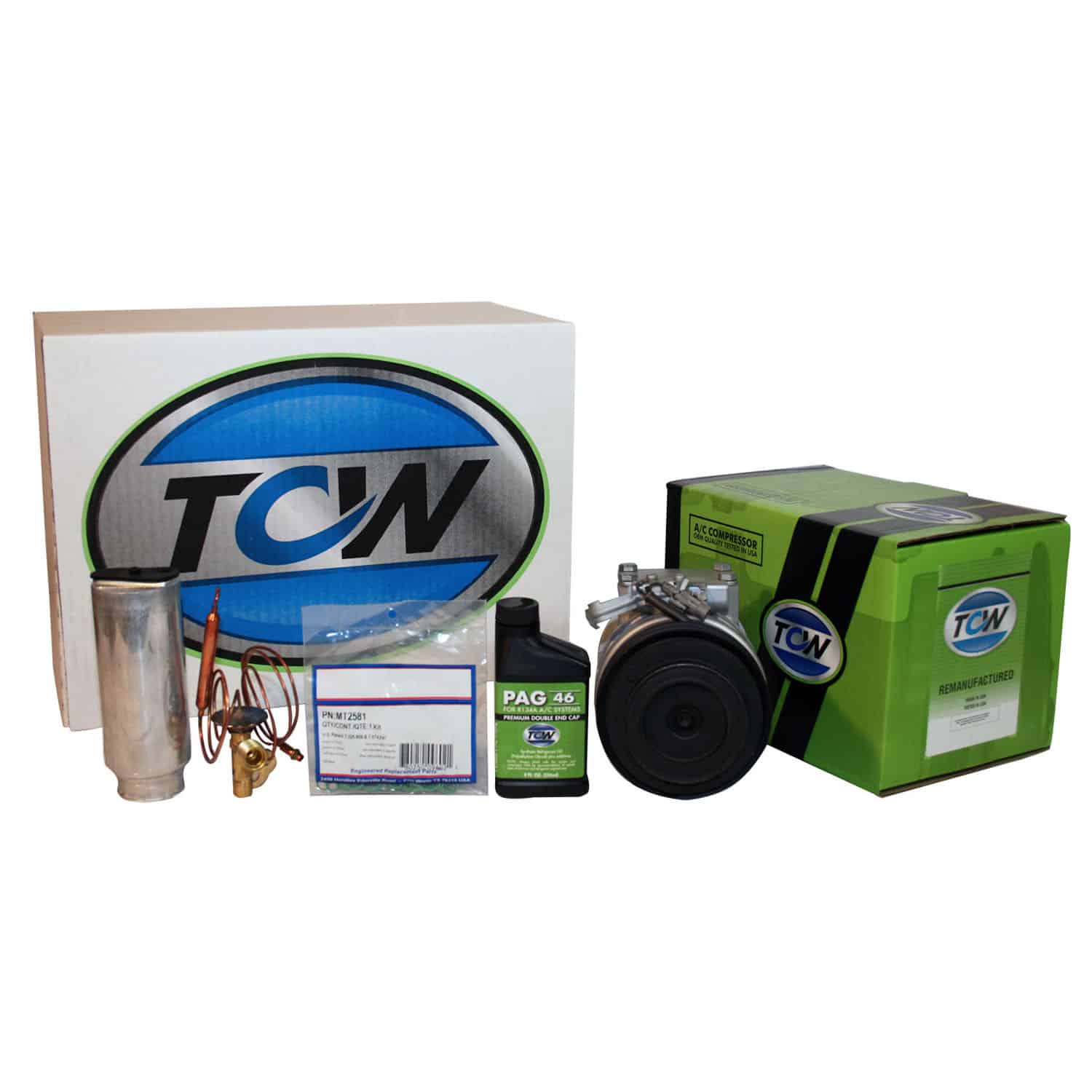 TCW Vehicle A/C Kit K1000523R Remanufactured Product Image field_60b6a13a6e67c